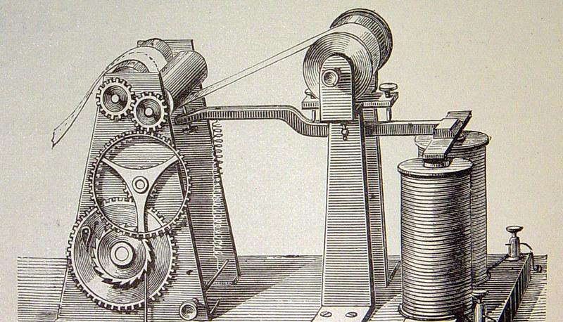Immagine storica del primo telegrafo